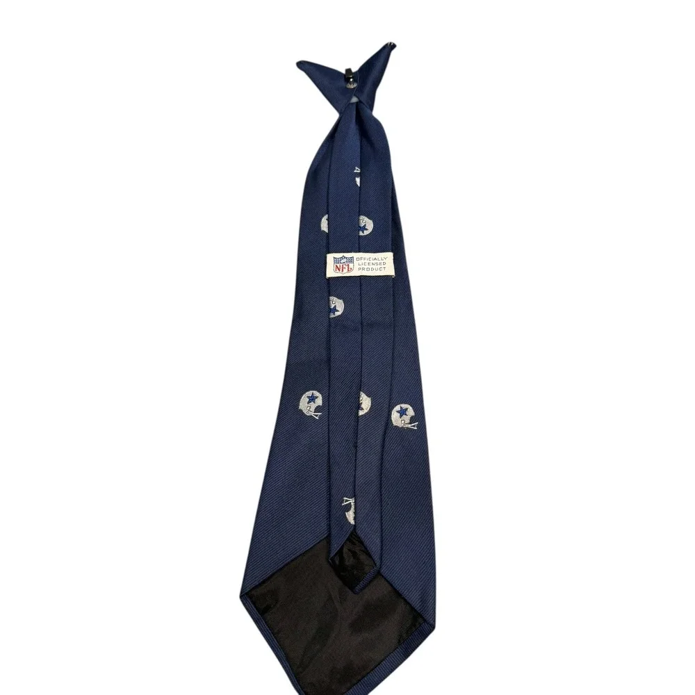 Vtg Dallas Cowboys‎ NFL Officially Licensed Clip On 70's Tie Boys Necktie Stars